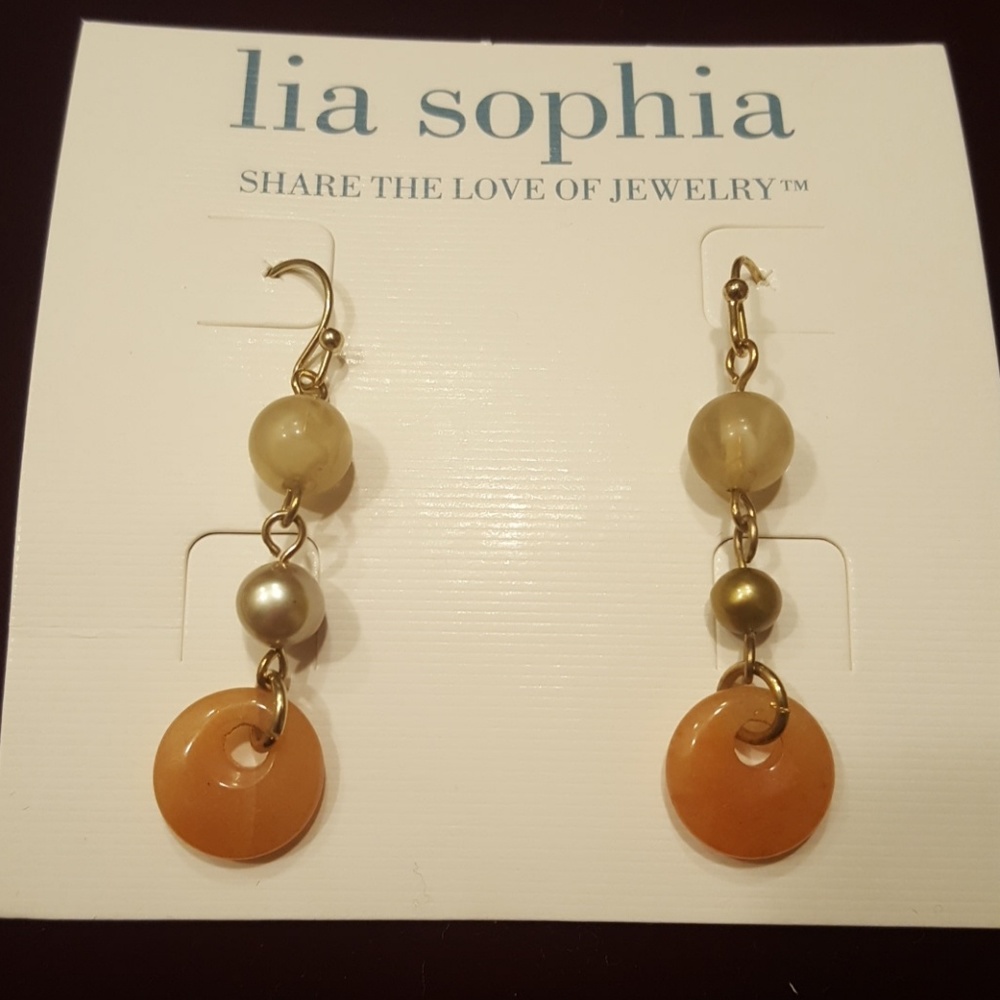 Lia Sophia Pumpkin Spice genuine Aventurine